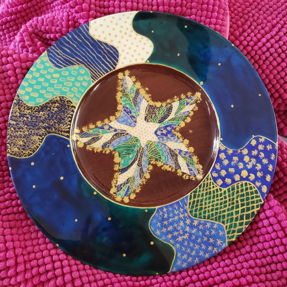 Bibi Leon Dominican Mahogany Hand-Painted Decorati